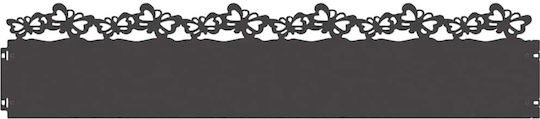vidaXL Bordură de Grădină din Metal în Culoarea Negru 1.03m x 22cm