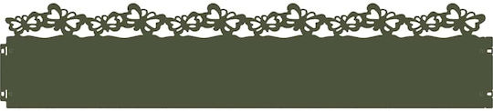 vidaXL Bordură de Grădină din Metal în Culoarea Verde 1.03m x 22cm