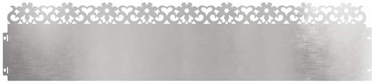 vidaXL Metallgartenbordüre in Silber Farbe 1.03m x 22cm