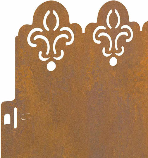 vidaXL Metal Garden Border in Brown Color 1.03m x 22cm