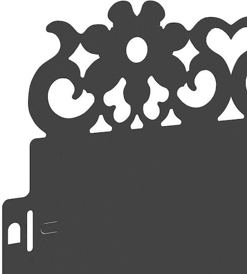 vidaXL Metal Garden Border in Black Color 1.03m x 22cm