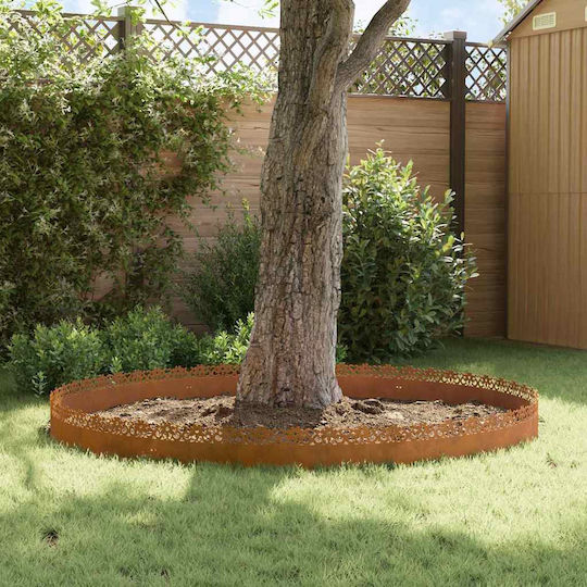 vidaXL Metal Garden Border in Brown Color 1.03m x 22cm