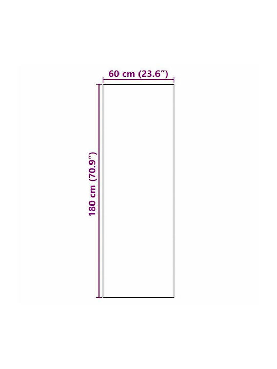 vidaXL Χαλάκι Κουζίνας Διάδρομος Μαύρο 180x60εκ.