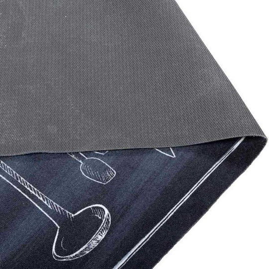 vidaXL Χαλάκι Κουζίνας Διάδρομος Μαύρο 180x60εκ.