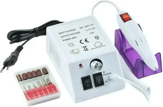 Lina Mercedes 2000 Nail Drill Power 12W Gray with Pedal with 20000 Rotations per Minute with Electronic Power Supply System