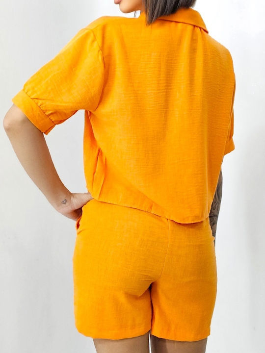 Γυναικείο Σετ με Σορτς Orange