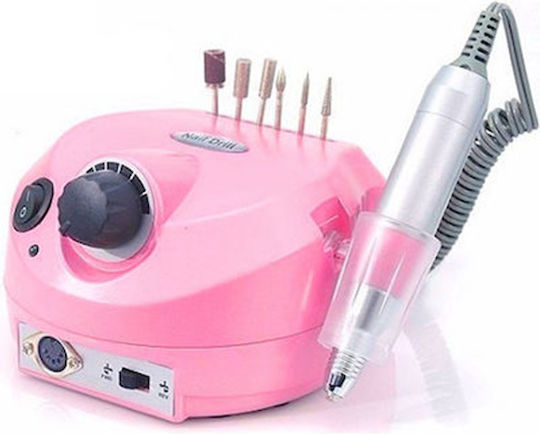 DM-202 Nail Drill Power 15W Pink with Pedal with 20000 Rotations per Minute