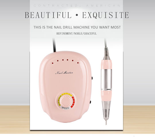Nagelfräser Strom 20W Rosa mit Pedal mit 35000 Umdrehungen pro Minute