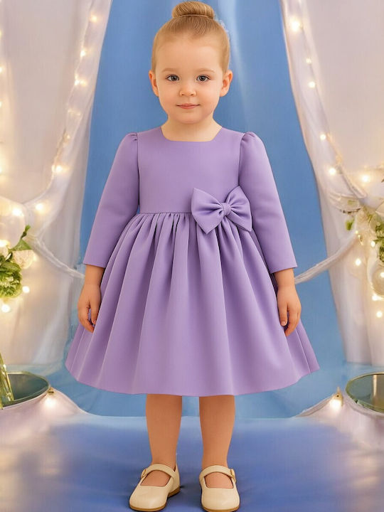Children's Dress Long Sleeve Lilac