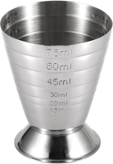 Single Bar Spirit Measure 75ml Silver