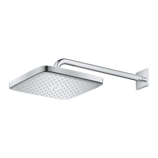 Grohe Τετράγωνη Κεφαλή Ντουζ με Βραχίονα