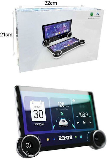 Οθόνη Αυτοκινήτου Monitor 10.1'' Διπλό Κουμπί 4+64g Ahd A100 Android Carplay Android Operating System 99029
