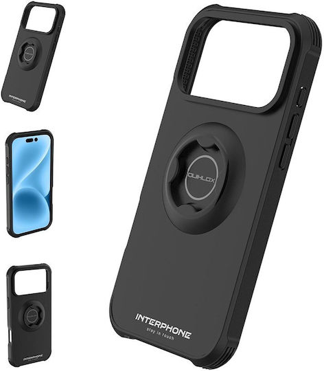 Interphone Quiklox Tetraforce Mobile Phone Case Apple iPhone 17 Pro for Motorcycle Mount