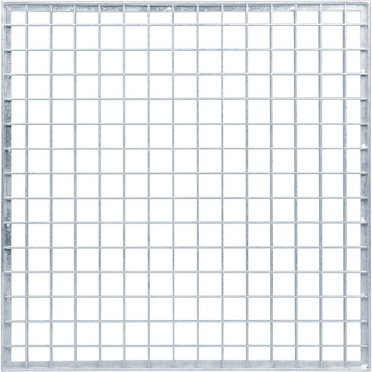Vidaxl Silver Mesh 50 X 50 X 2 Cm Galvanized Steel Cold Dipped