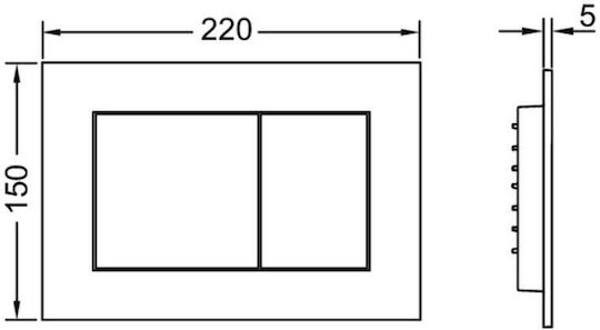 Tece Flush Plate Dual Flush