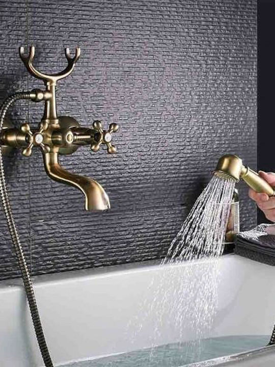 Inter Ceramic Algara Icf Mixing Shower Shower Faucet Complete Set Bronze