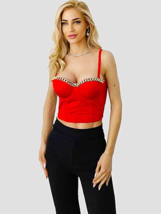 Women's Blouse Corset Red