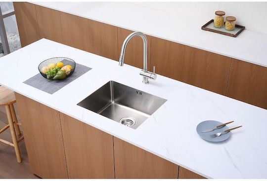 Inter Ceramic 5444T Ένθετος Inox Μ44xΠ54cm Ασημί