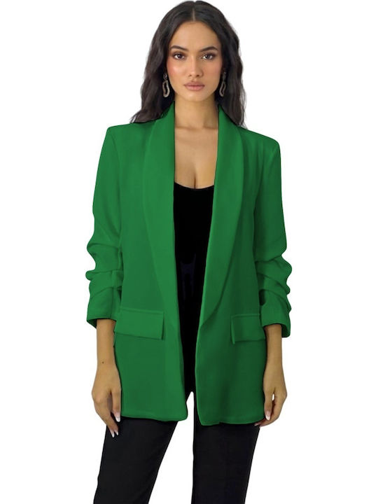 Lung Blazer pentru femei Sacou Light Green