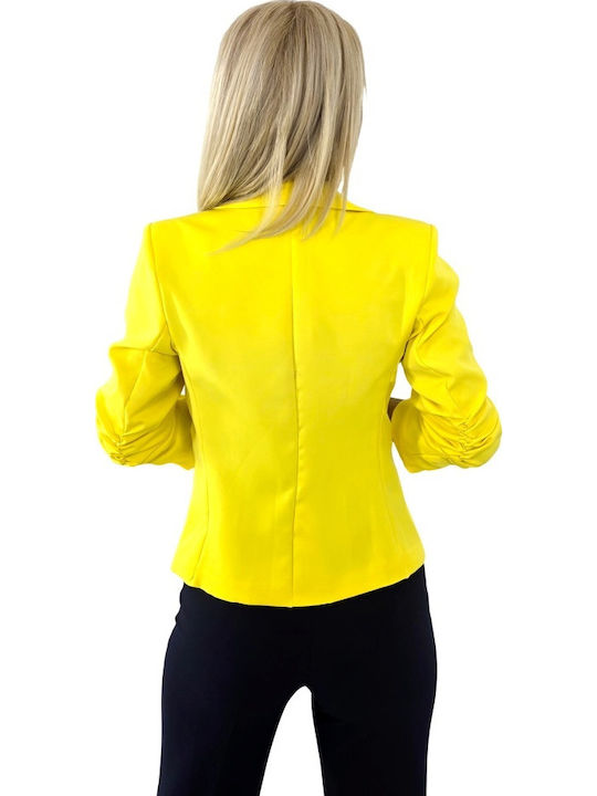 Къса Женски Сако Yellow