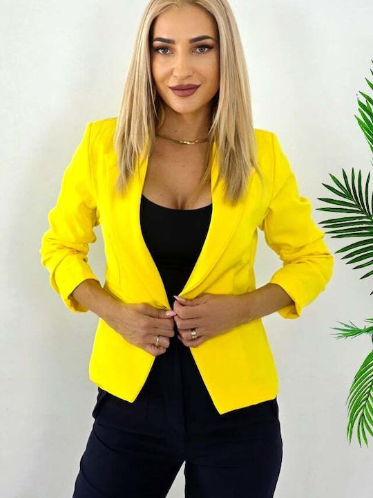 Къса Женски Сако Yellow