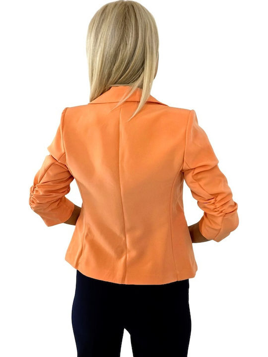 Kurz Damen Blazer Orange