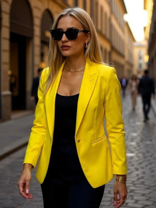 Къса Женски Сако Yellow