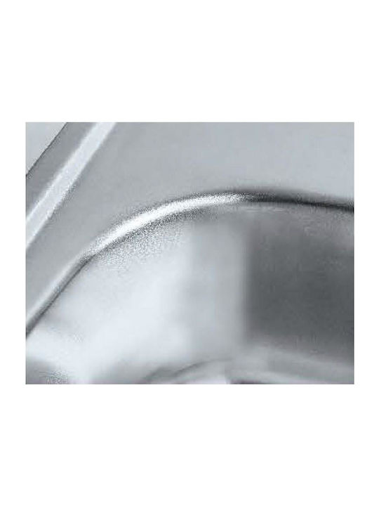 Inter Ceramic Drop-In Küchenspüle Inox M80xB50cm Silber