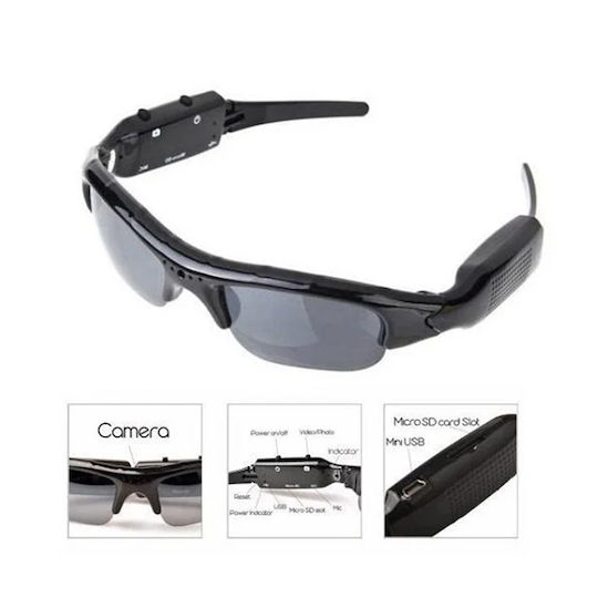 Hidden Camera Glasses with Memory Card Slot