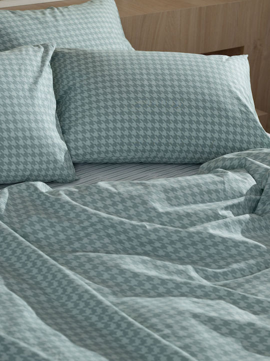 Sunshine Sheet Sets Double 200x270cm. Feelings 2064 Aqua 4pcs