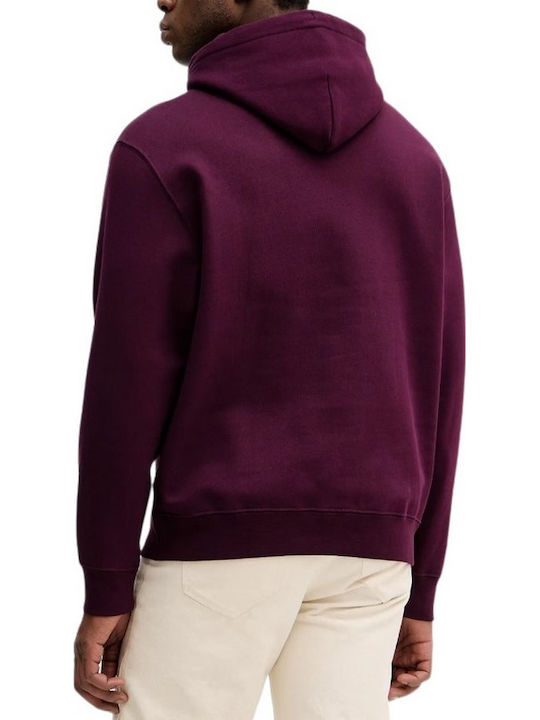Φούτερ με Κουκούλα Burgundy