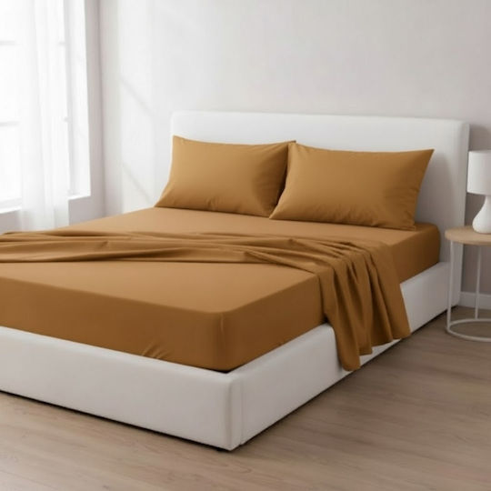Olia Home Set Übergröße 4Stück 220x260cm Camel-brown Olia Home Set Übergröße 4Stück 220x260cm Camel-brown