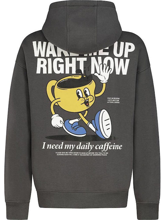 Sweatshirt with Hood Dark Grey