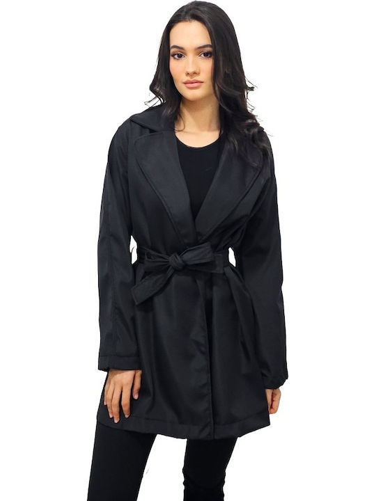 Women's Black Trench Coat