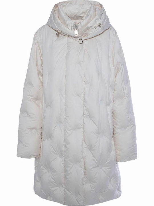 Γυναικείο Μπουφάν για Χειμώνα Off-white