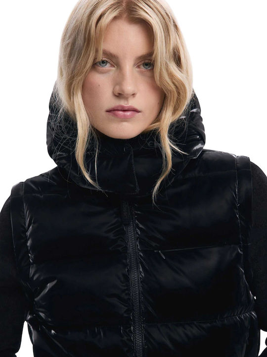 Γυναικείο Puffer Μπουφάν για Χειμώνα Black