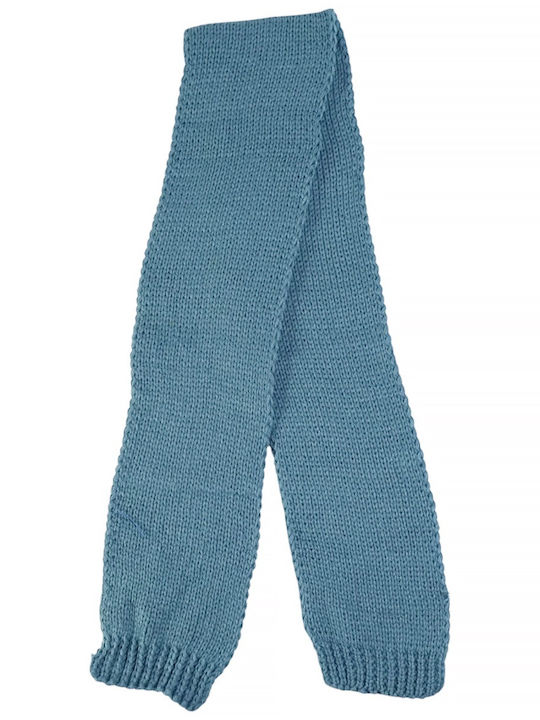 Kinder Mütze Set mit Handschuhe Gestrickt Hellblau