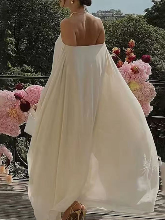 Summer Maxi Dress for Wedding and Christening Beige