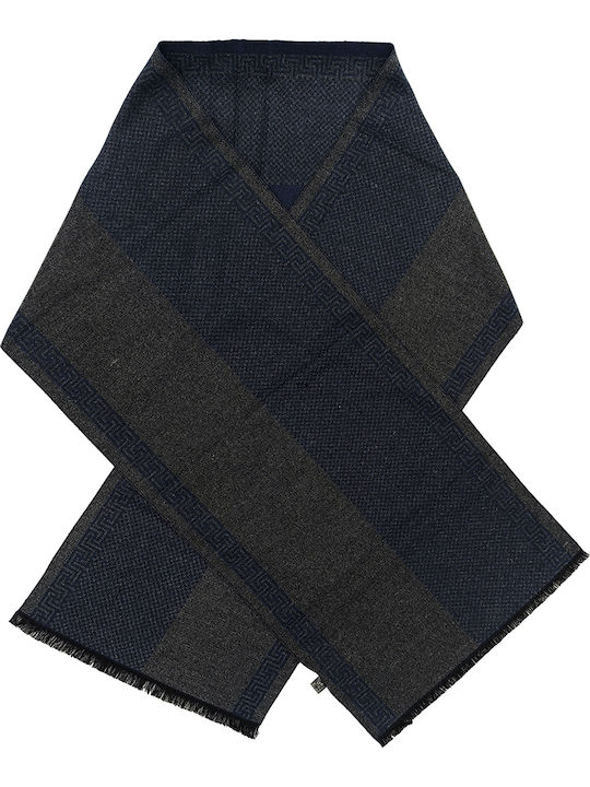 Men's Wool Scarf Navy Blue