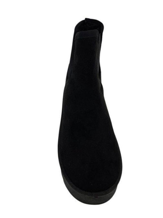 Women's Ankle Boots with Fur Black