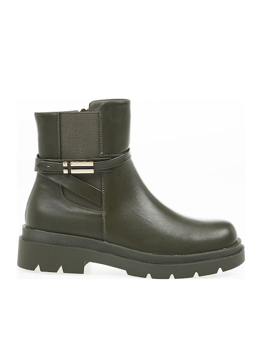 Stiefeletten Damen Grün