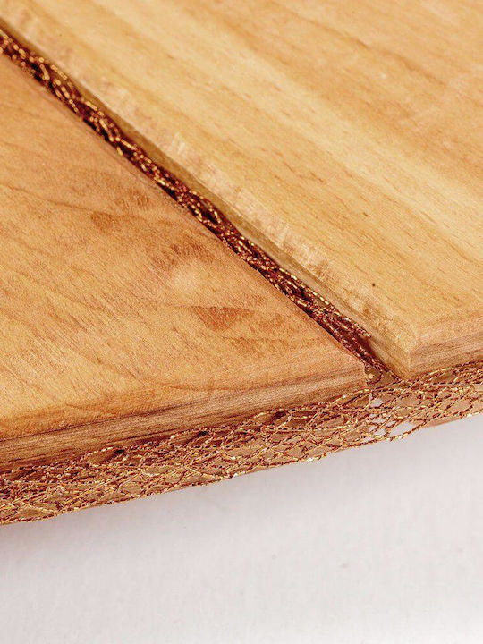 Holz Rund Serviertablett in Rose Gold Farbe 46x39cm 1625-CSC-625/KRG 1Stück
