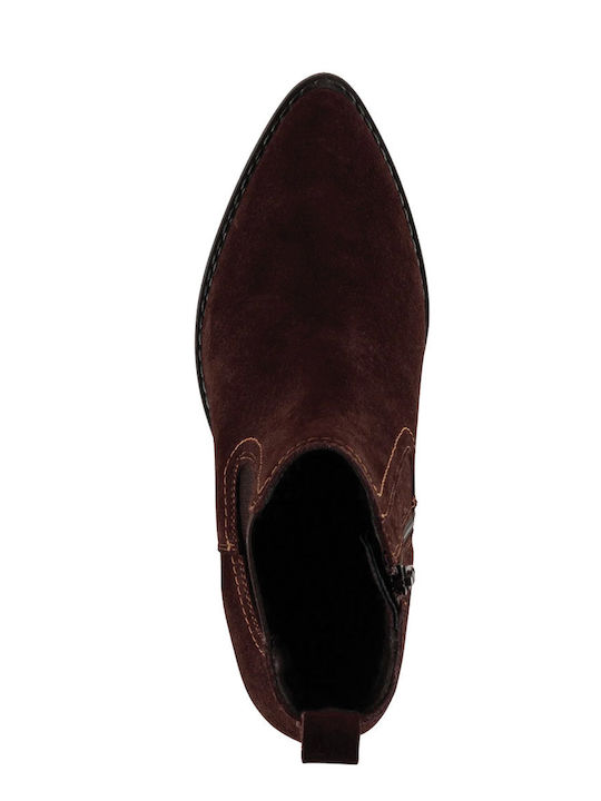 Leder Stiefeletten Damen Braun