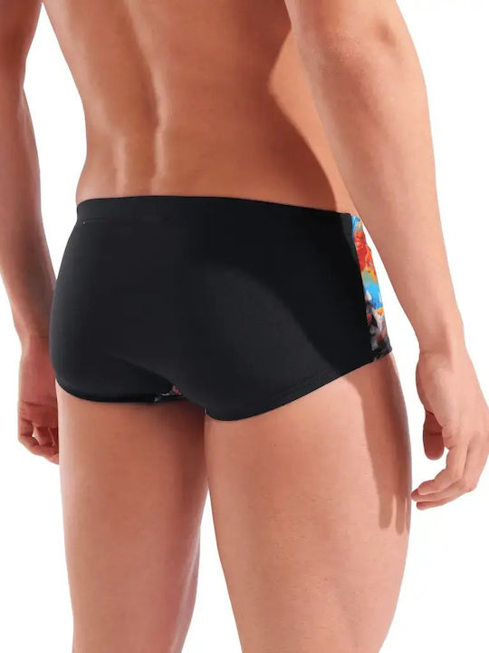 Swim Low Waist Short Men's Swimwear Shorts Black Floral