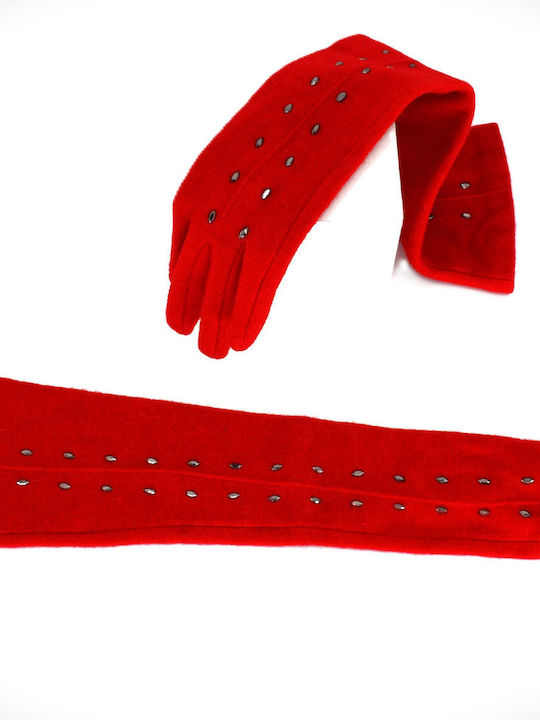 Rot Wolle Handschuhe