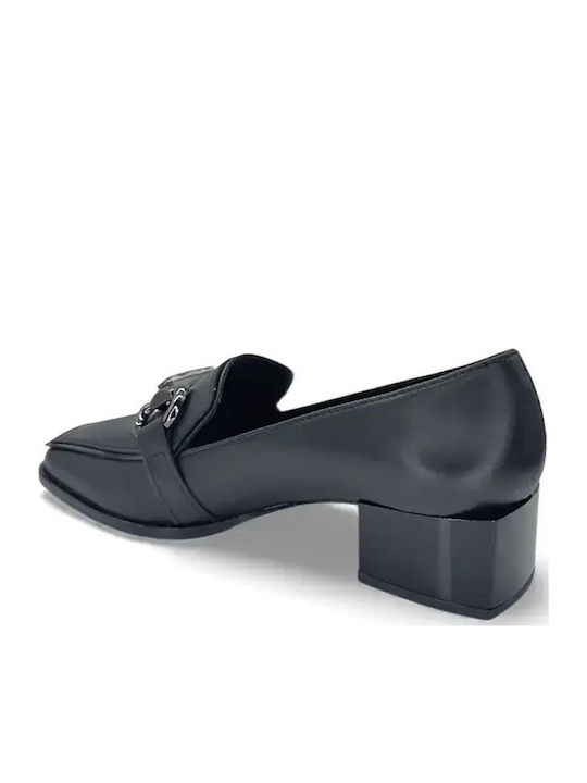Leder Pumps Schwarz