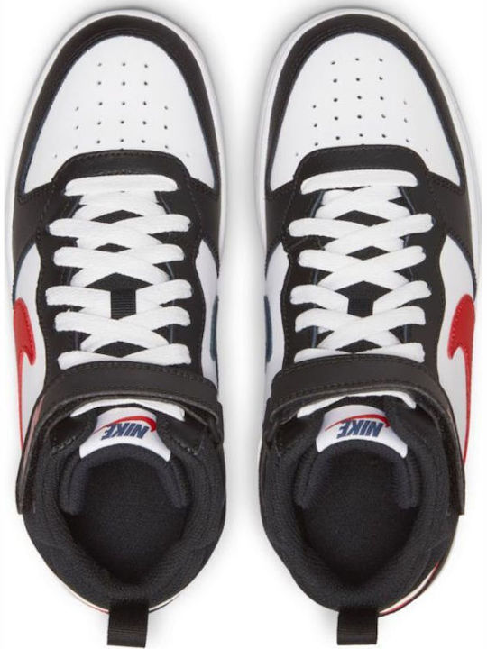 Court Court Borough MID 2 Kids Sports Shoes Basketball with Hoop & Loop Closure White