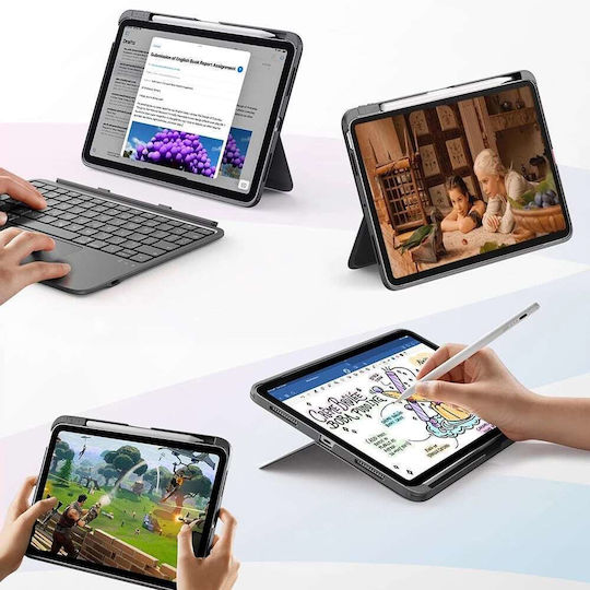 ESR Flex Flip Cover με Πληκτρολόγιο Γκρι (iPad 10 (2022), iPad 11 (2025))