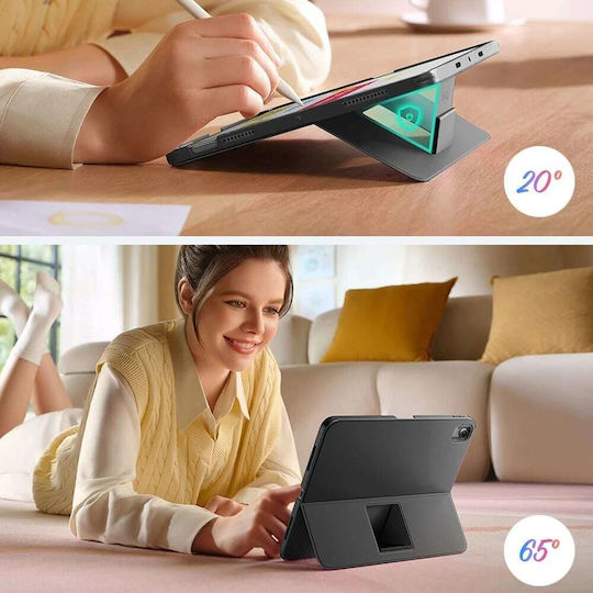 ESR Flex Flip Cover με Πληκτρολόγιο Γκρι (iPad 10 (2022), iPad 11 (2025))
