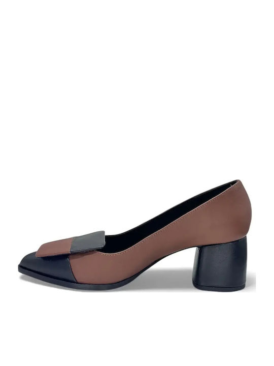 Leder Pumps Tabac Braun